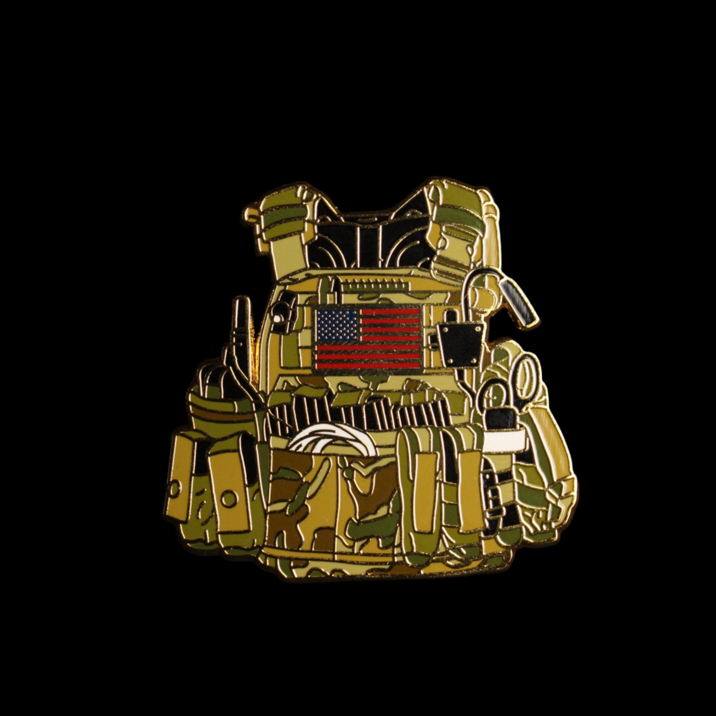 PLATE CARRIER LAPEL PIN